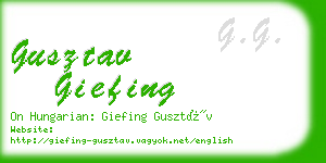 gusztav giefing business card